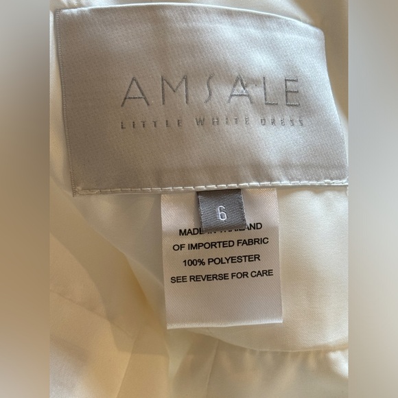 Amsale Little White Dress Duchess Satin size 6 NWT - Picture 8 of 10